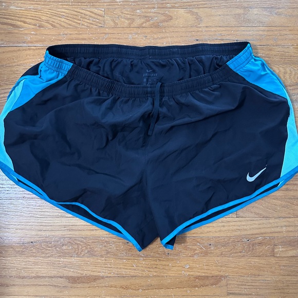 Nike Pants - Nike Black and Blue Running Shorts
